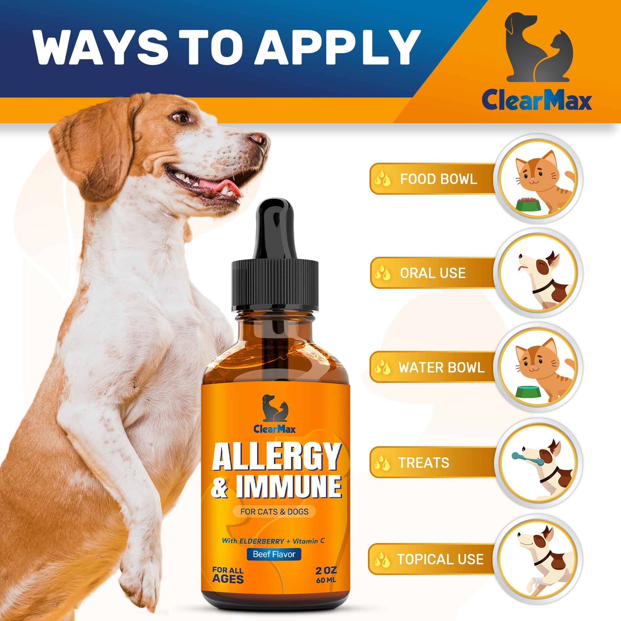 Frasco de vidrio Clear Max 2 oz: presentación estable para dosis diarias.