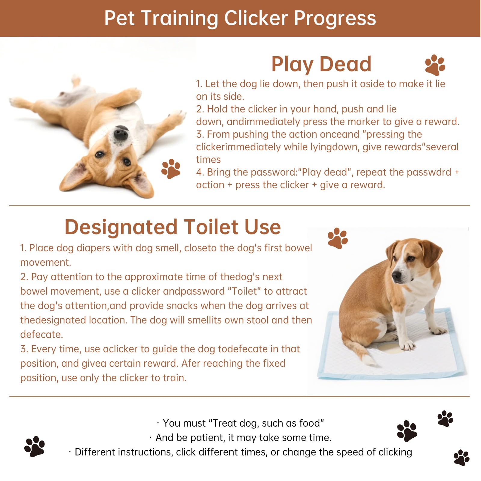 Clicker de Entrenamiento para Perros, apto para gatos y aves.