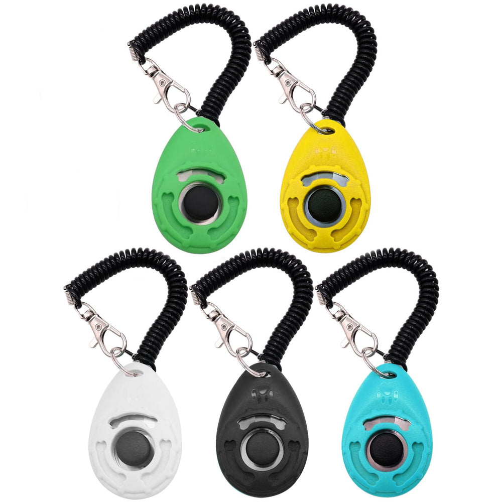 Clicker de Entrenamiento para Perros con Pulsera: cómodo y portátil.