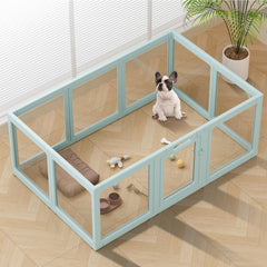 ClimbHope corral acrílico transparente de 10 paneles para interiores, visibilidad total.