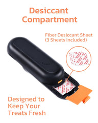 Clink Design Compartimento-desecante, mantiene las golosinas secas para consistencia.
