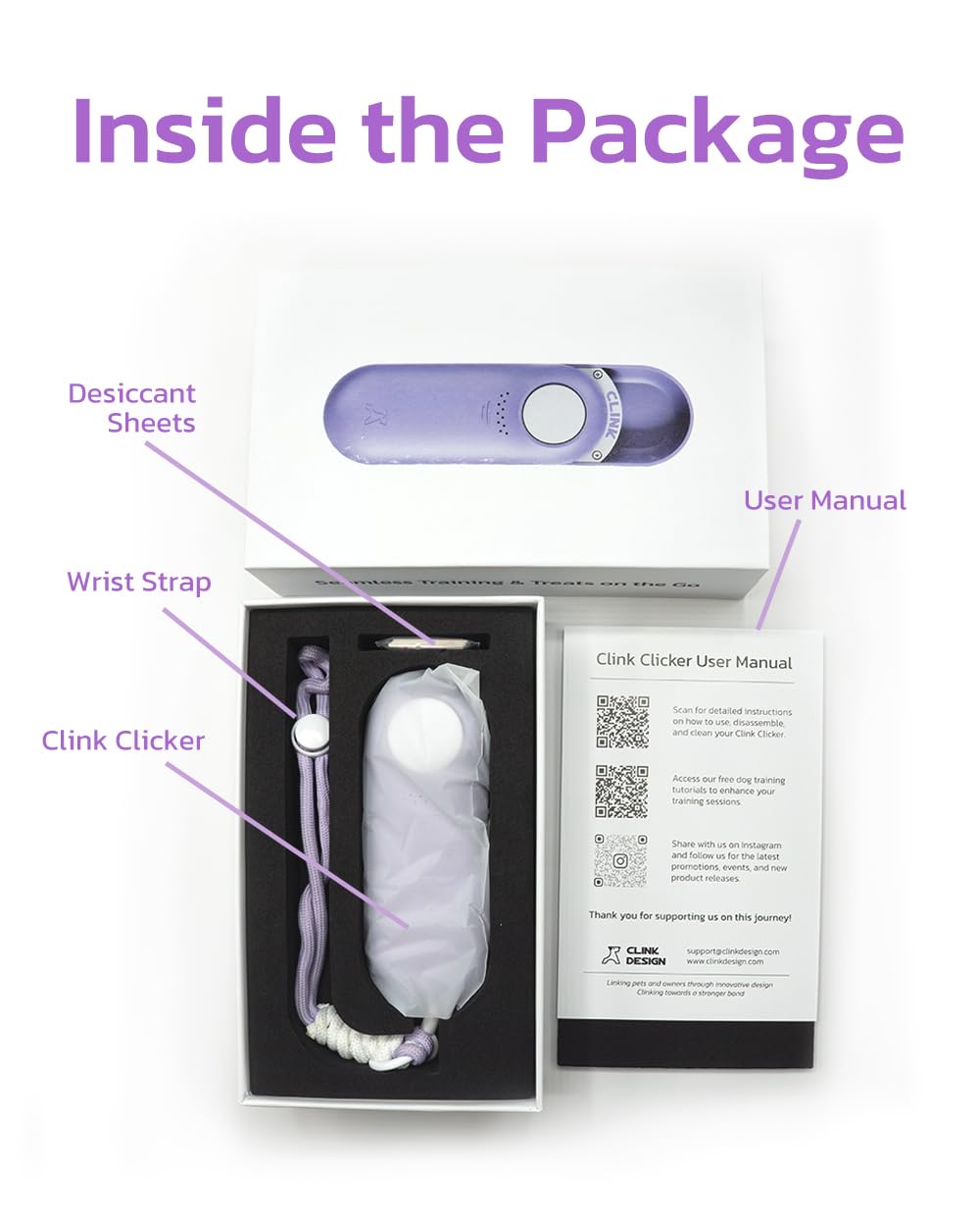Clink Design ideal para cachorros durante sesiones de adiestramiento.