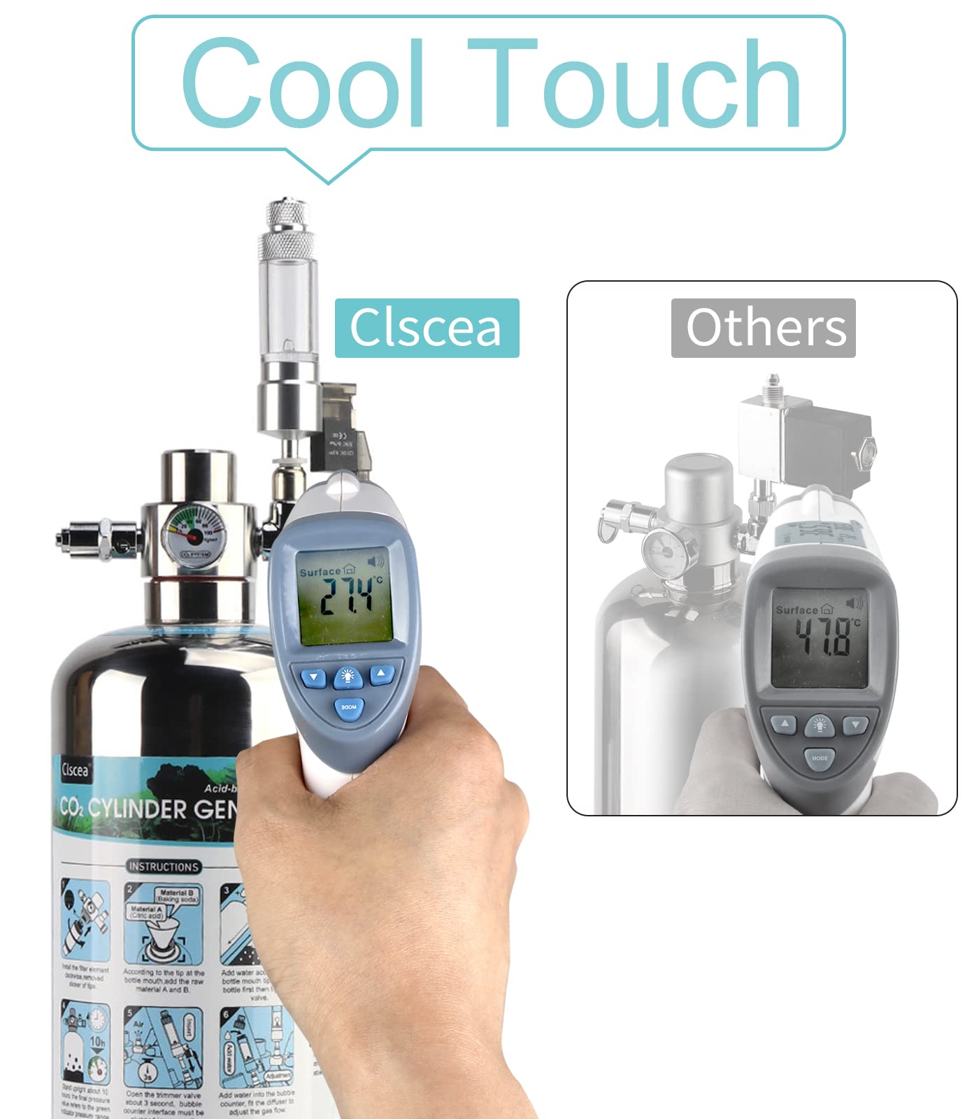 Clscea CO2, válvula solenoide rápida, control preciso en segundos.