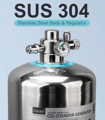 Cilindro de acero inoxidable Clscea, cuerpo duradero y seguro.