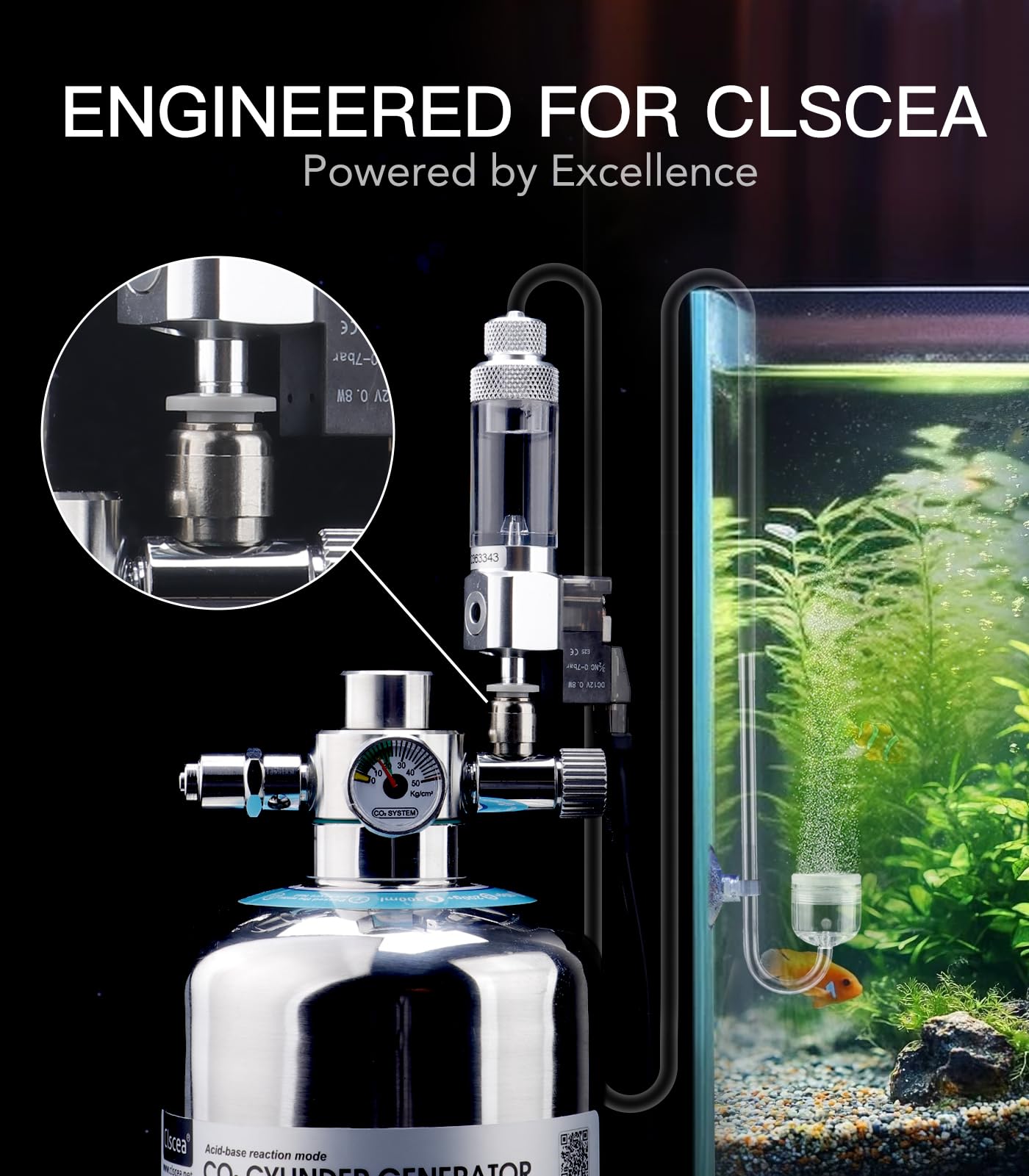 Clscea contador de burbujas CO2 válvula de retención previene sifón