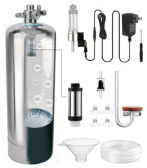 Clscea Generador CO2 para acuario 5.5L, diseño robusto y eficiente.