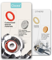 Clscea regulador CO2 con conexión CGA320, compatible con cilindros llenos.