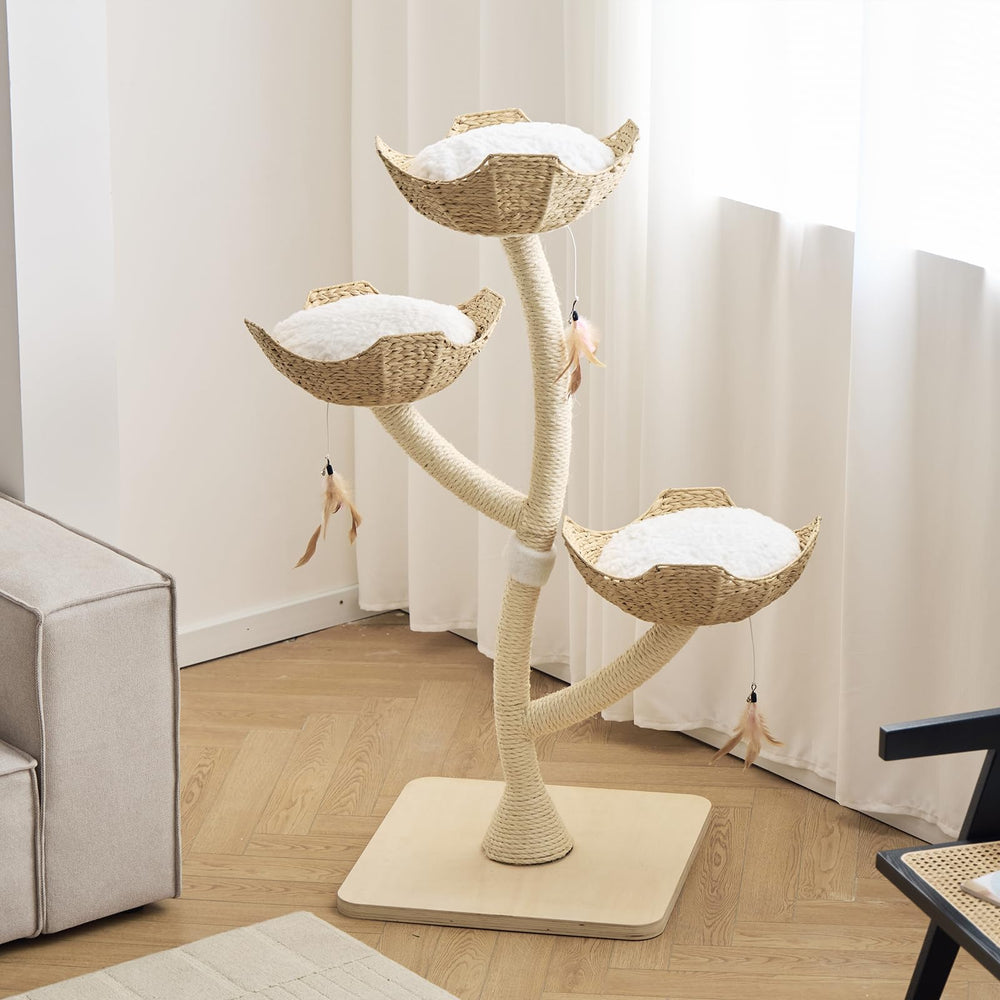 CLVTREBETO torre-gato 52 pulgadas cuerda-sisal: superficie resistente para rascar.