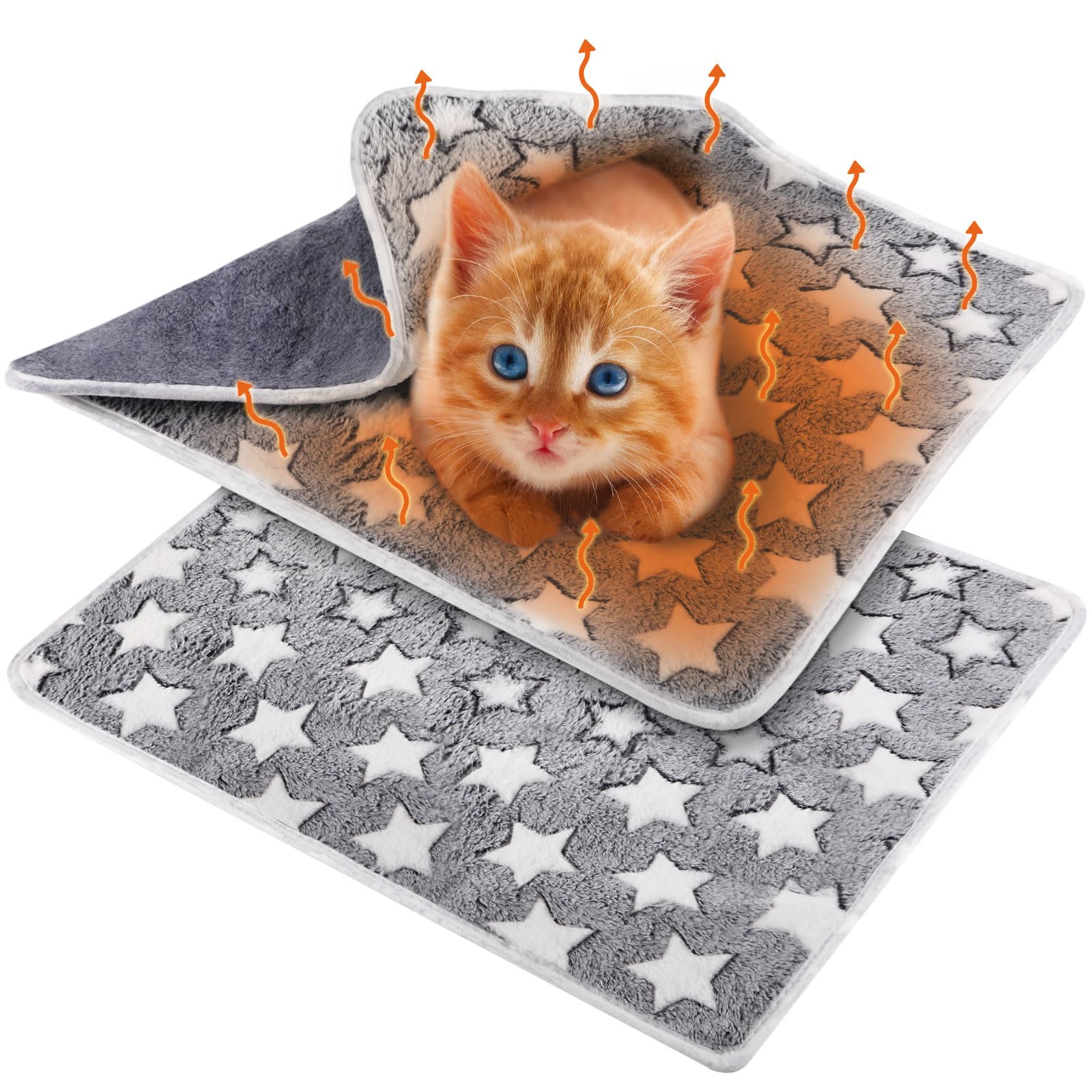 Almohadilla auto calentable Clysee para gato, estrella grande, calor suave sin electricidad.