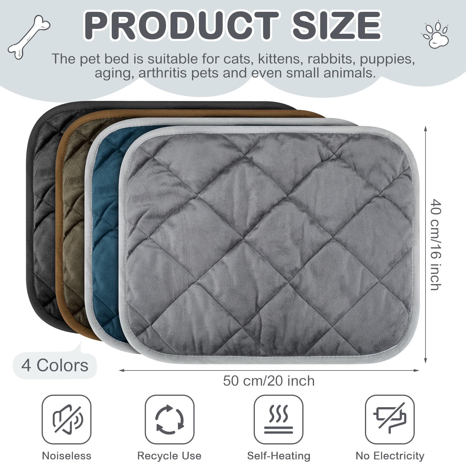 Almohadilla auto-caliente Clysee para gato, ideal para descansar en cama