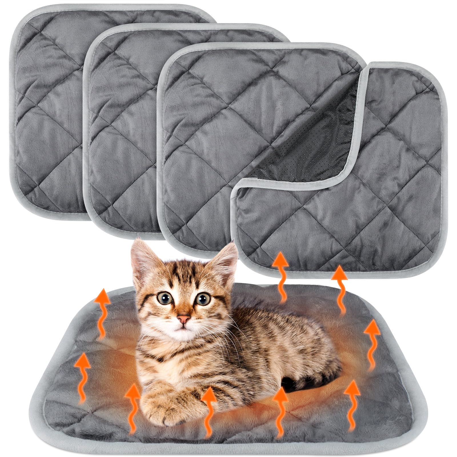 Clysee almohadilla auto-caliente para gatos, refugio cálido en casa.