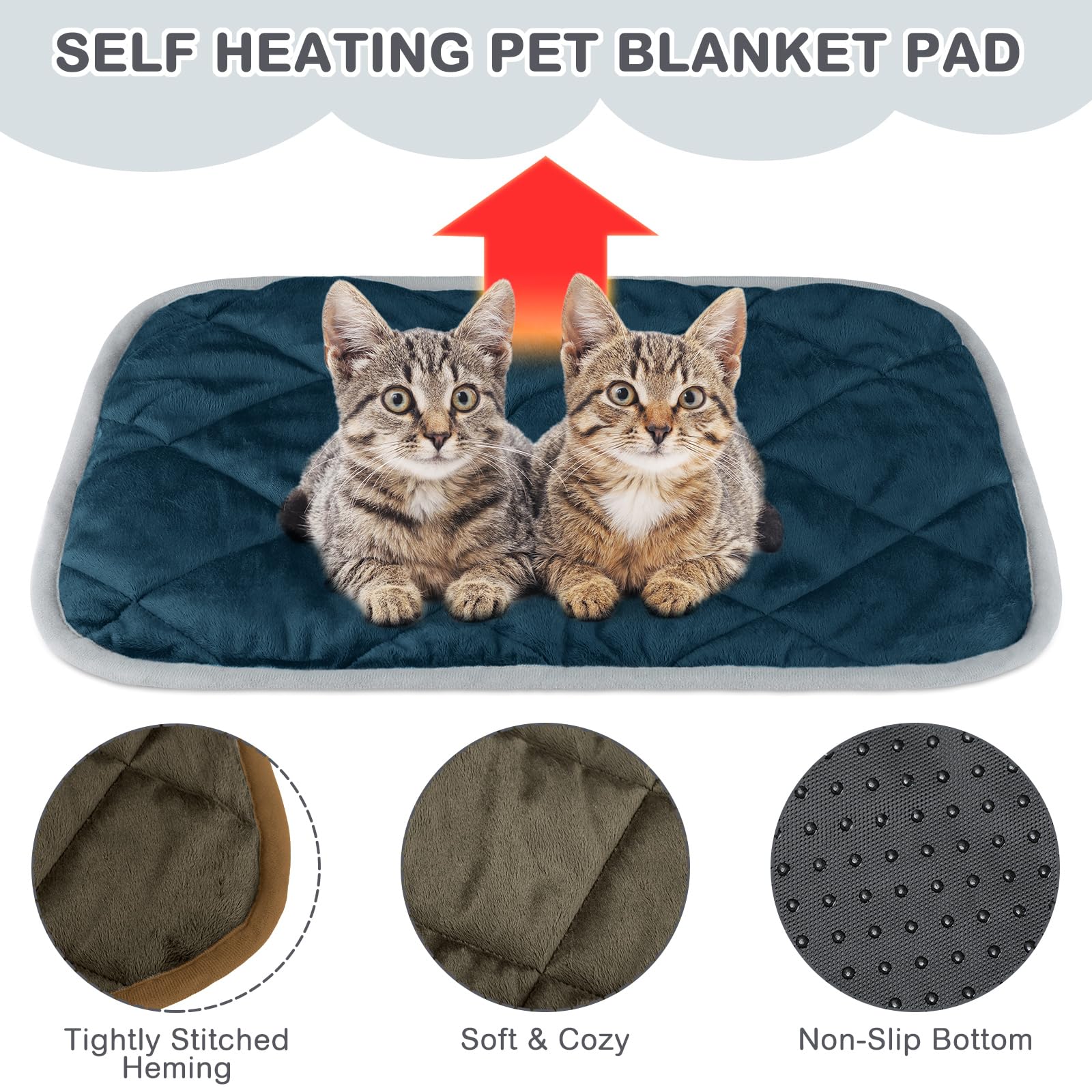 Almohadilla auto-caliente Clysee para perro, mantiene caliente tras paseos