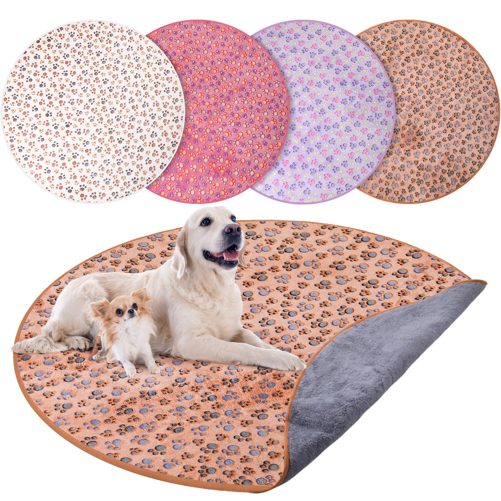 Almohadilla whelping blanca de 48 pulgadas de Clysee, suave y absorbente para entrenamiento