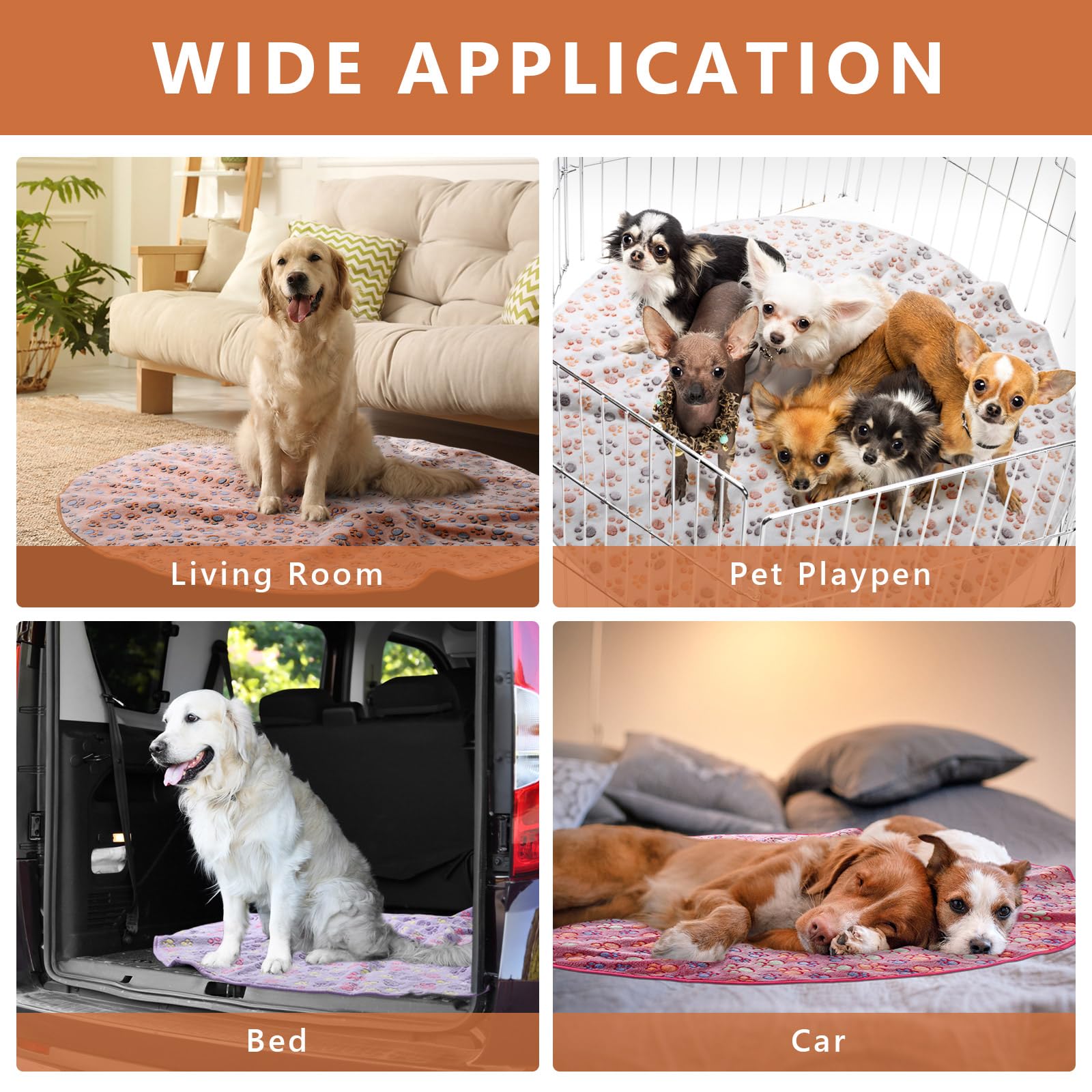 Almohadilla whelping purpura de 48 pulgadas de Clysee, protege suelos y muebles