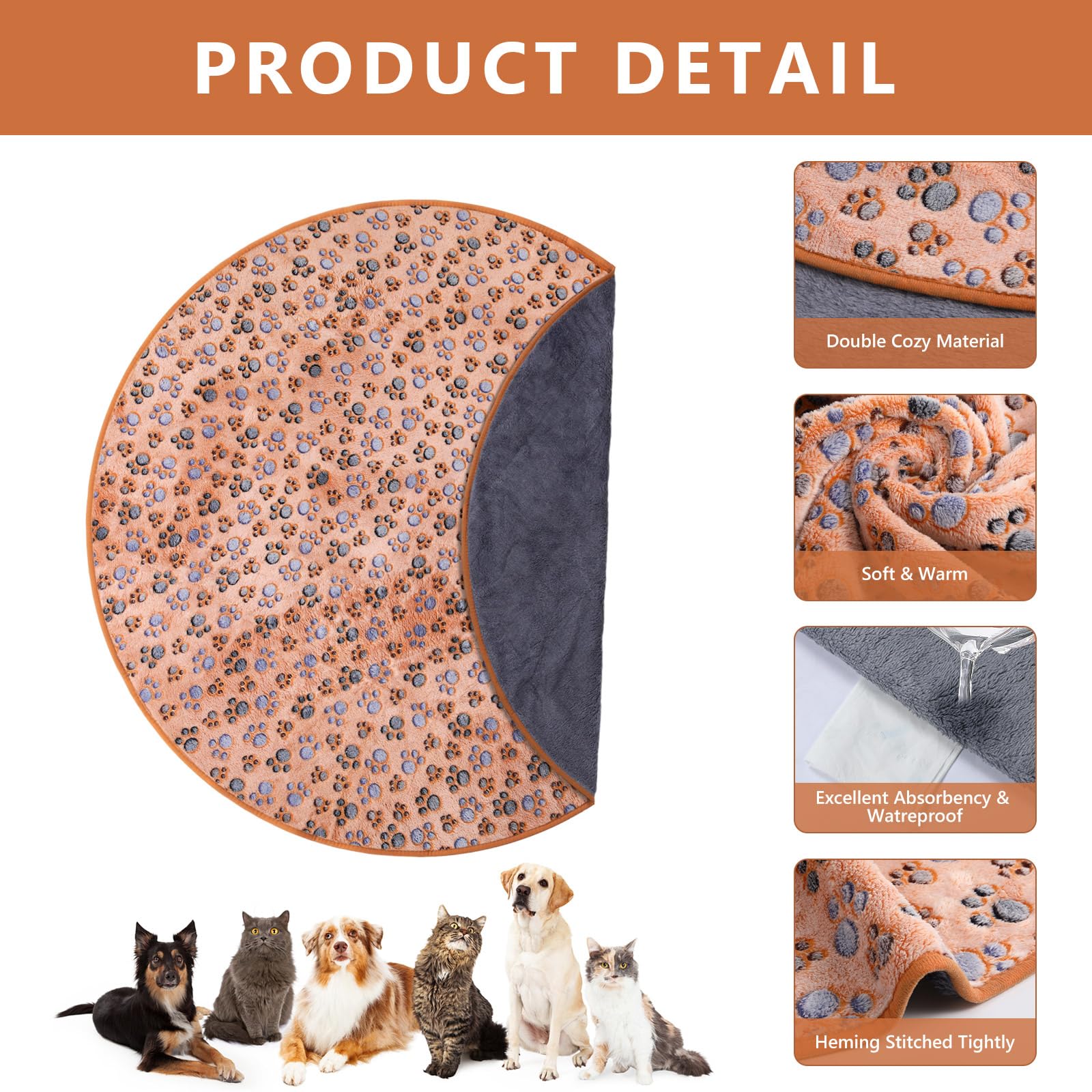 Almohadilla whelping rosa de 48 pulgadas de Clysee, diseño cómodo para perros