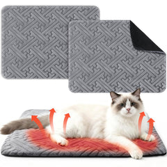 Clysee cama auto caliente para gatos en interior, cálida y cómoda.