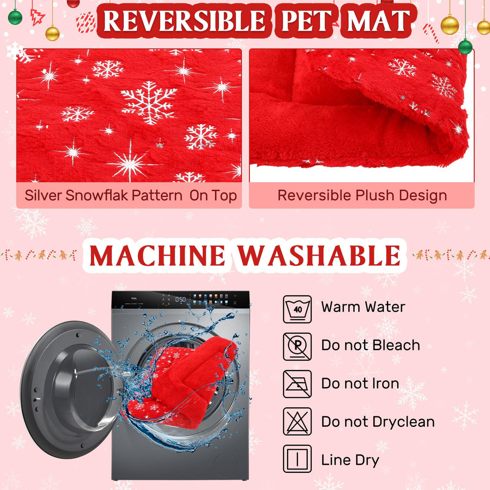 Diseño navideño de copos de nieve rojos de Clysee para invierno
