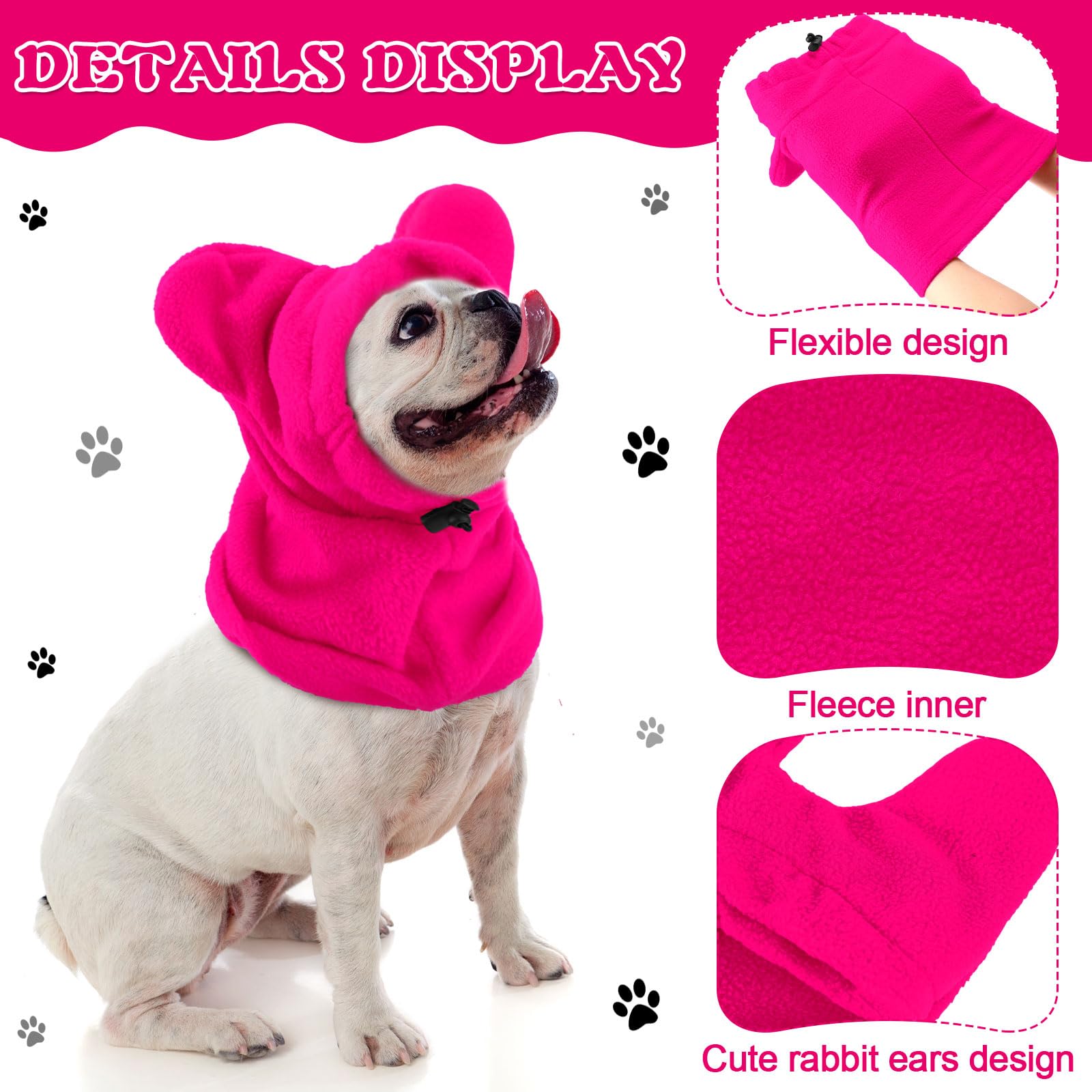 Gorro ajustable de Clysee para perro, seguro y cómodo.