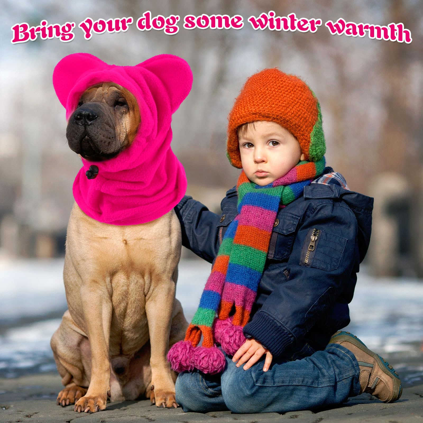 Uso interior y exterior, gorro Clysee para perro en rosa rojo.
