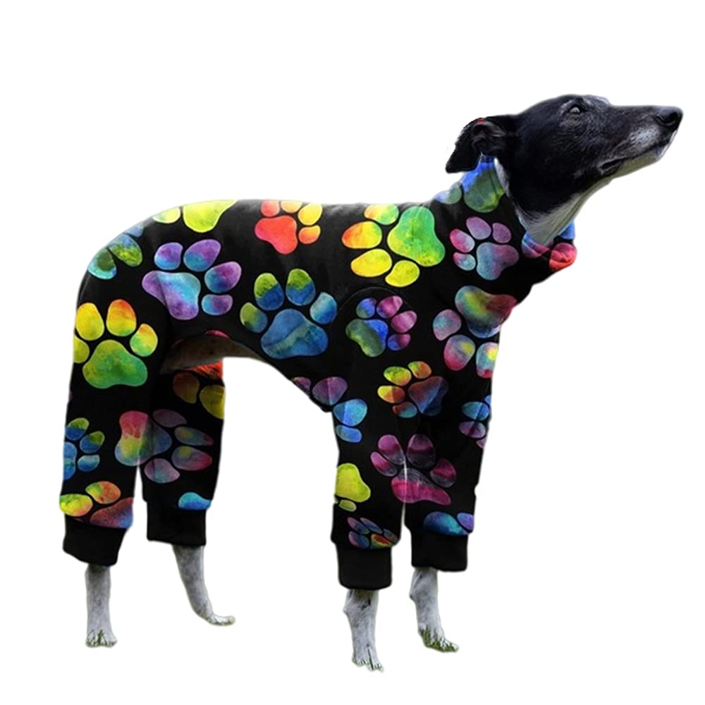 Pijama Cnkwei con estampado de huellas para perros, comodidad diaria.