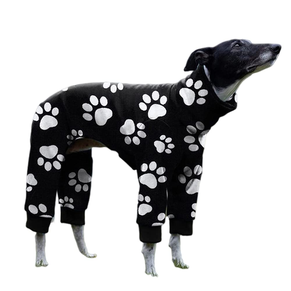 Cnkwei Pijama para perros con estampado de patitas, cómodo para paseos.