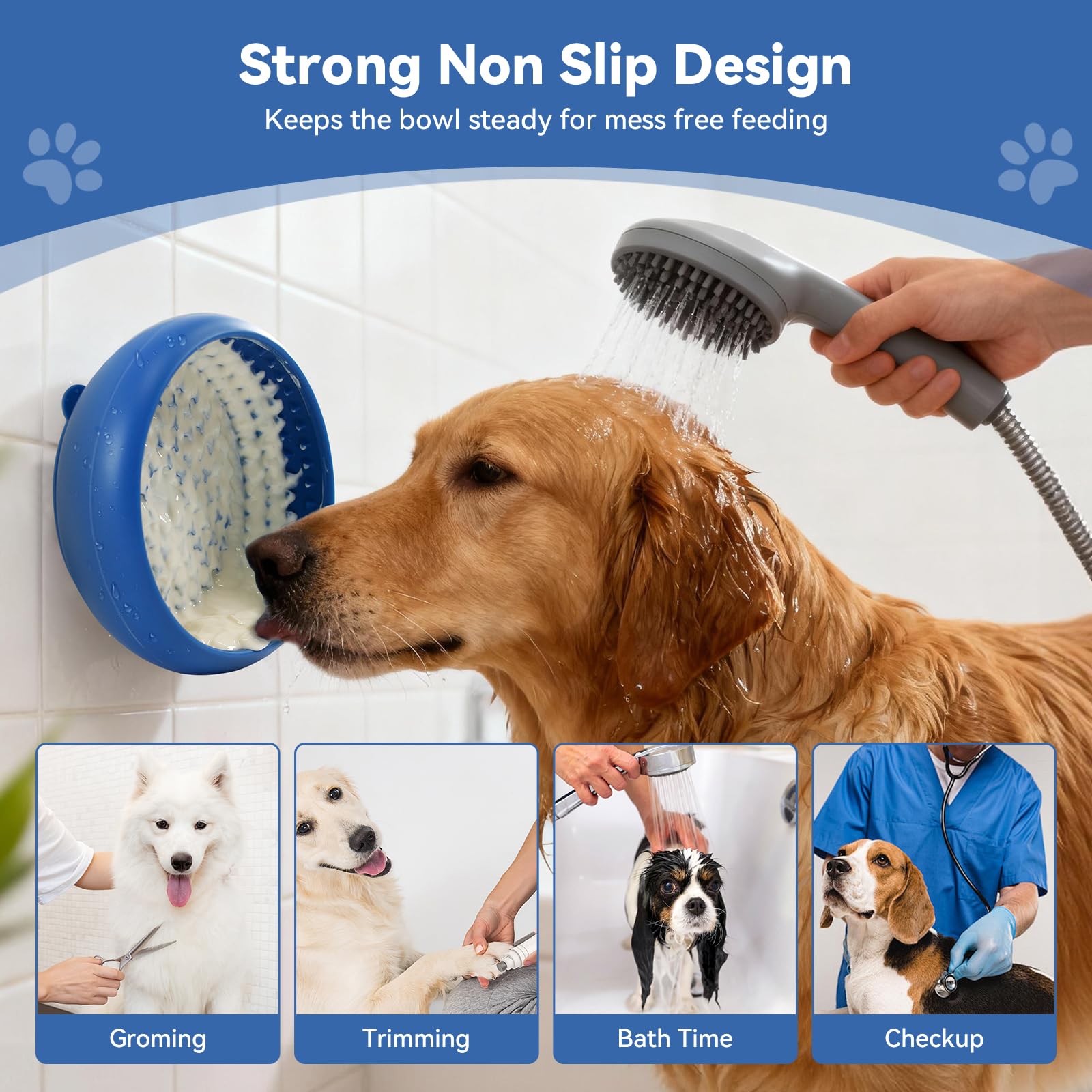 CNMSGM diseño calmante para mascotas durante baño o peluquería.