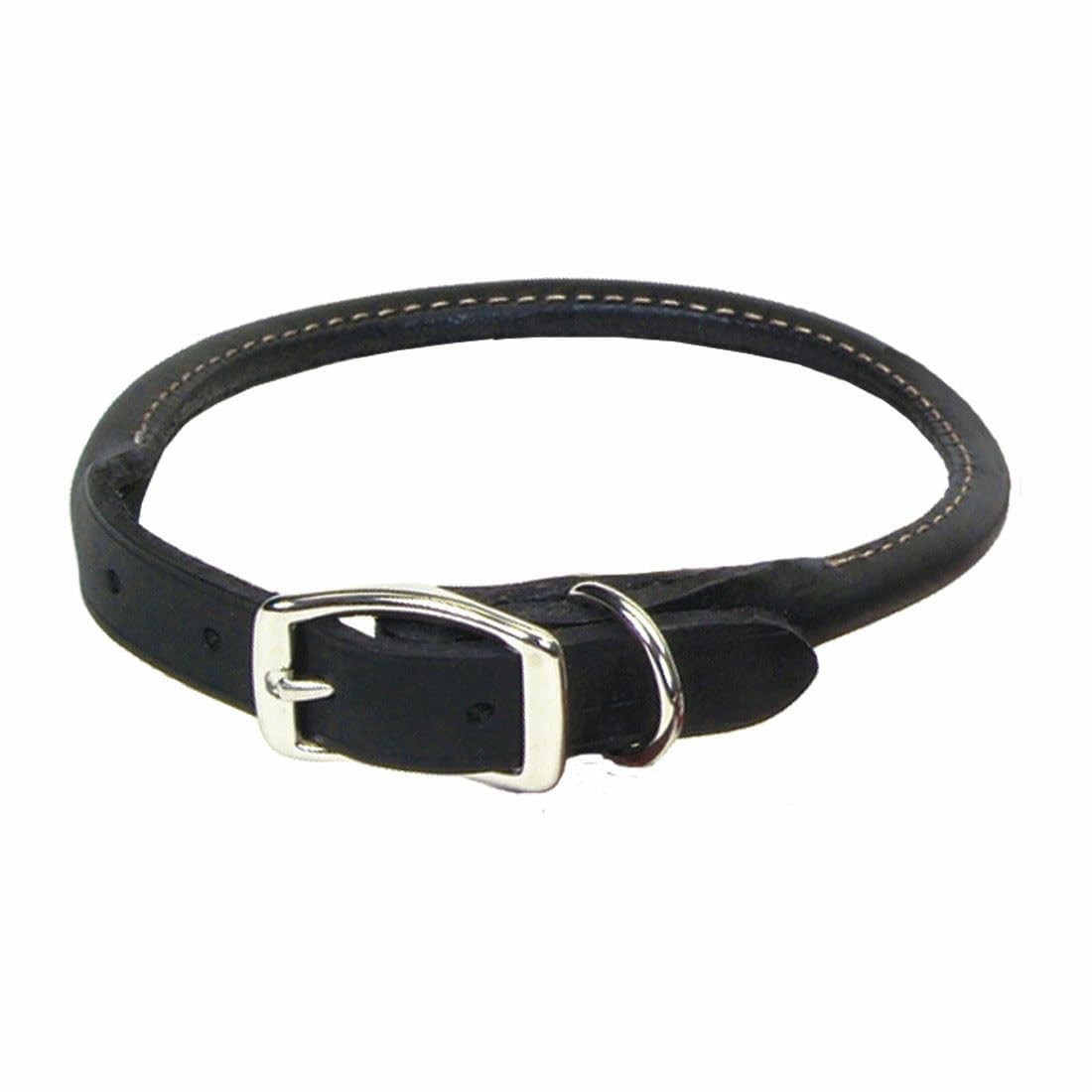 Coastal Circle T: collar redondo de cuero, ideal para piel sensible y pelo largo.
