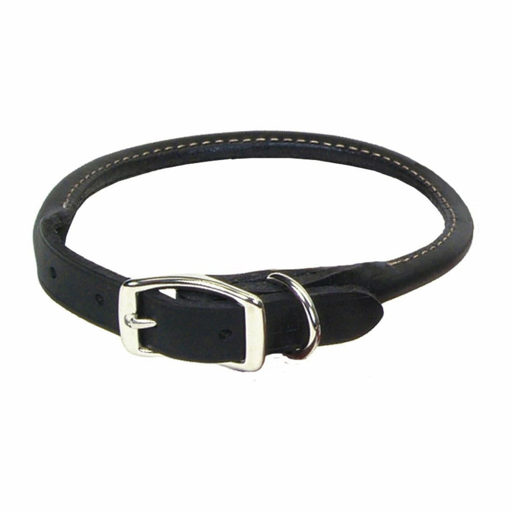 Coastal Circle T: collar redondo de cuero, ideal para piel sensible y pelo largo.
