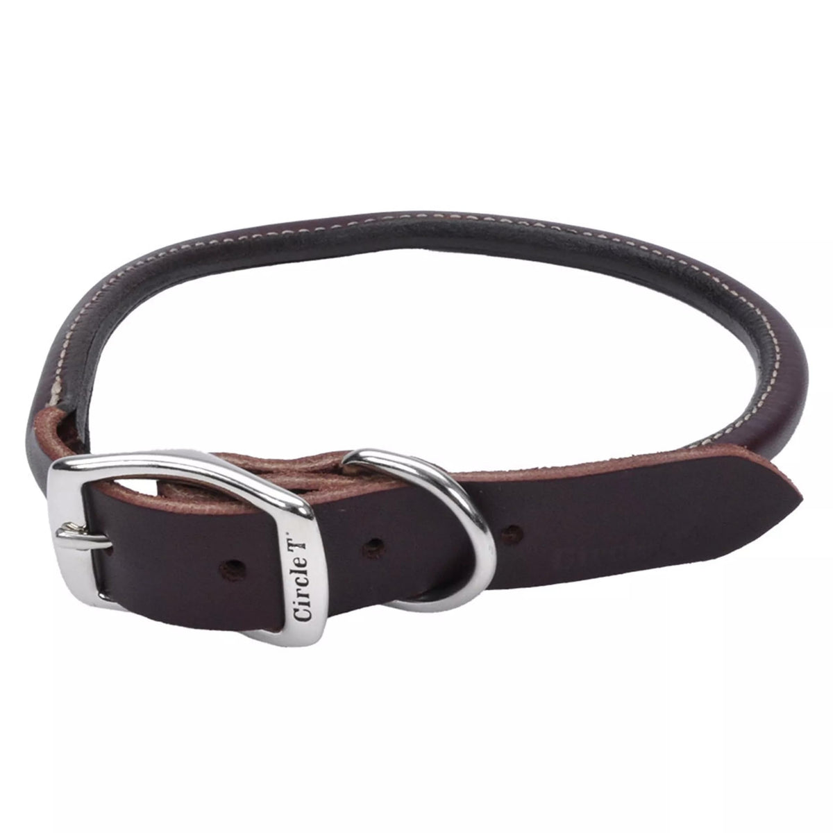 Coastal Pet Circle T Latigo Collar: textura de cuero suave y cómodo para el contacto diario.