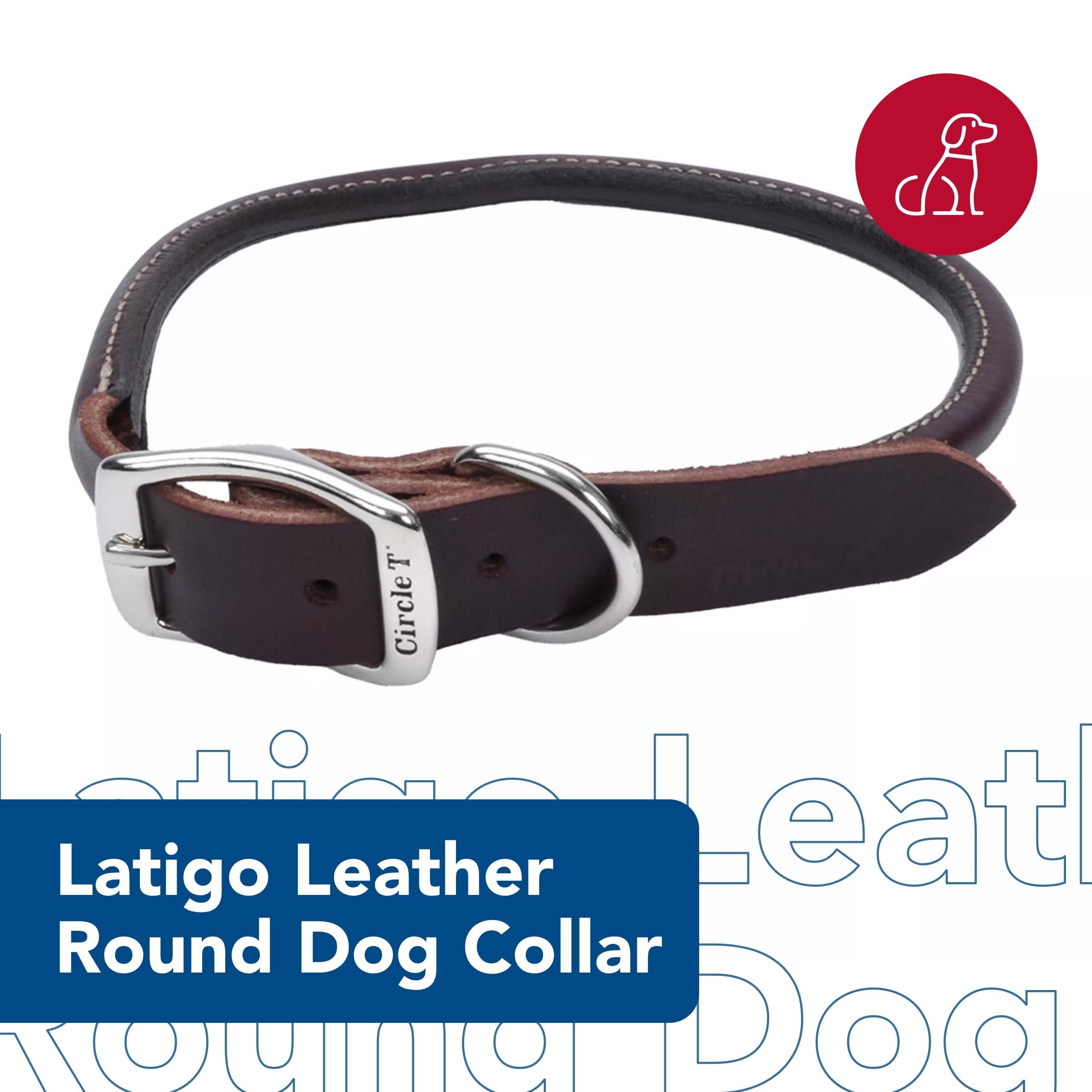 Coastal Pet Circle T Latigo: cuero de pleno grano para durabilidad y belleza natural.