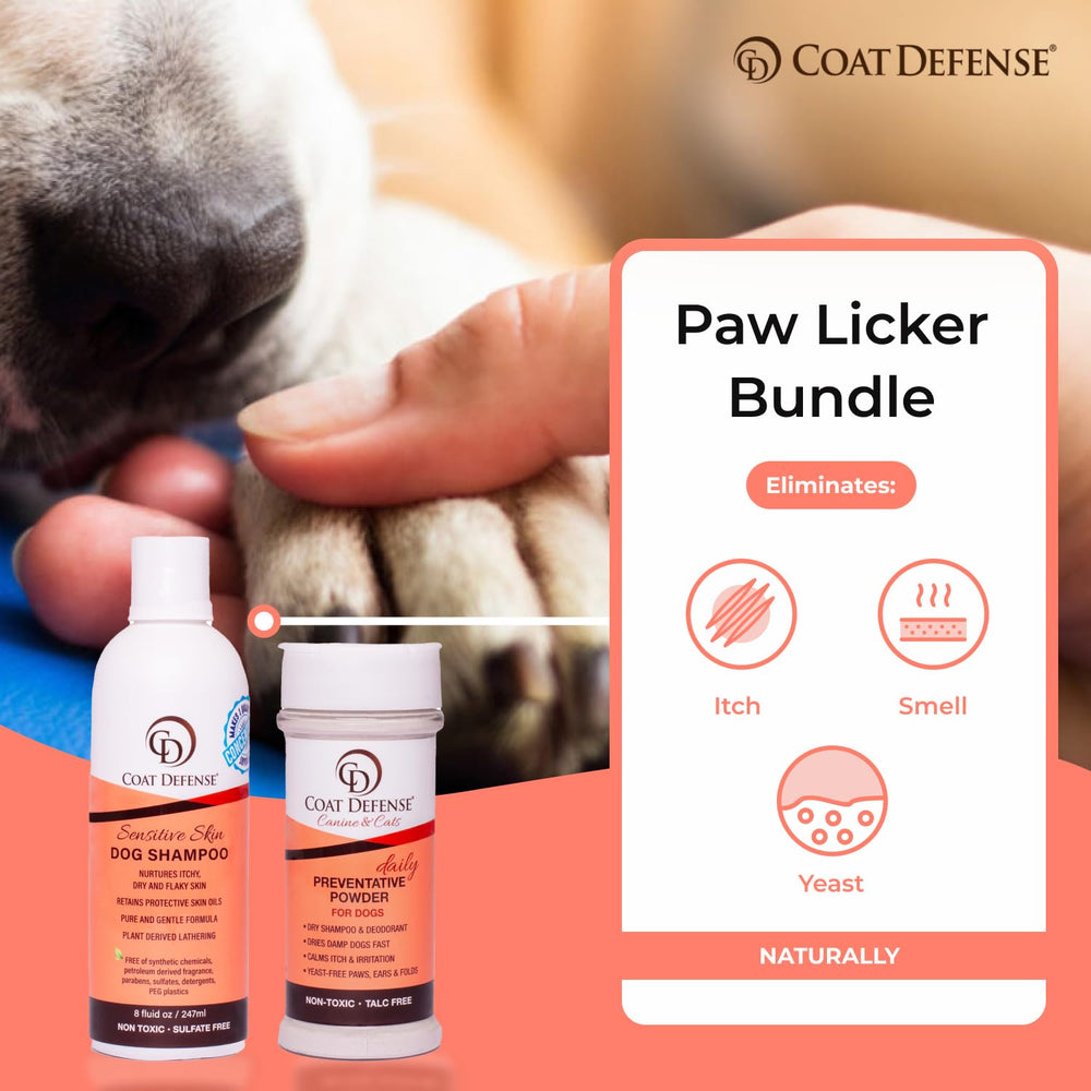 COAT DEFENSE champú para patitas sensibles: limpieza suave para pieles irritables.