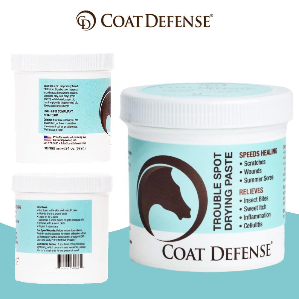 COAT DEFENSE pasta-cuidado-piel-caballos: cuidado práctico de la piel para uso diario.