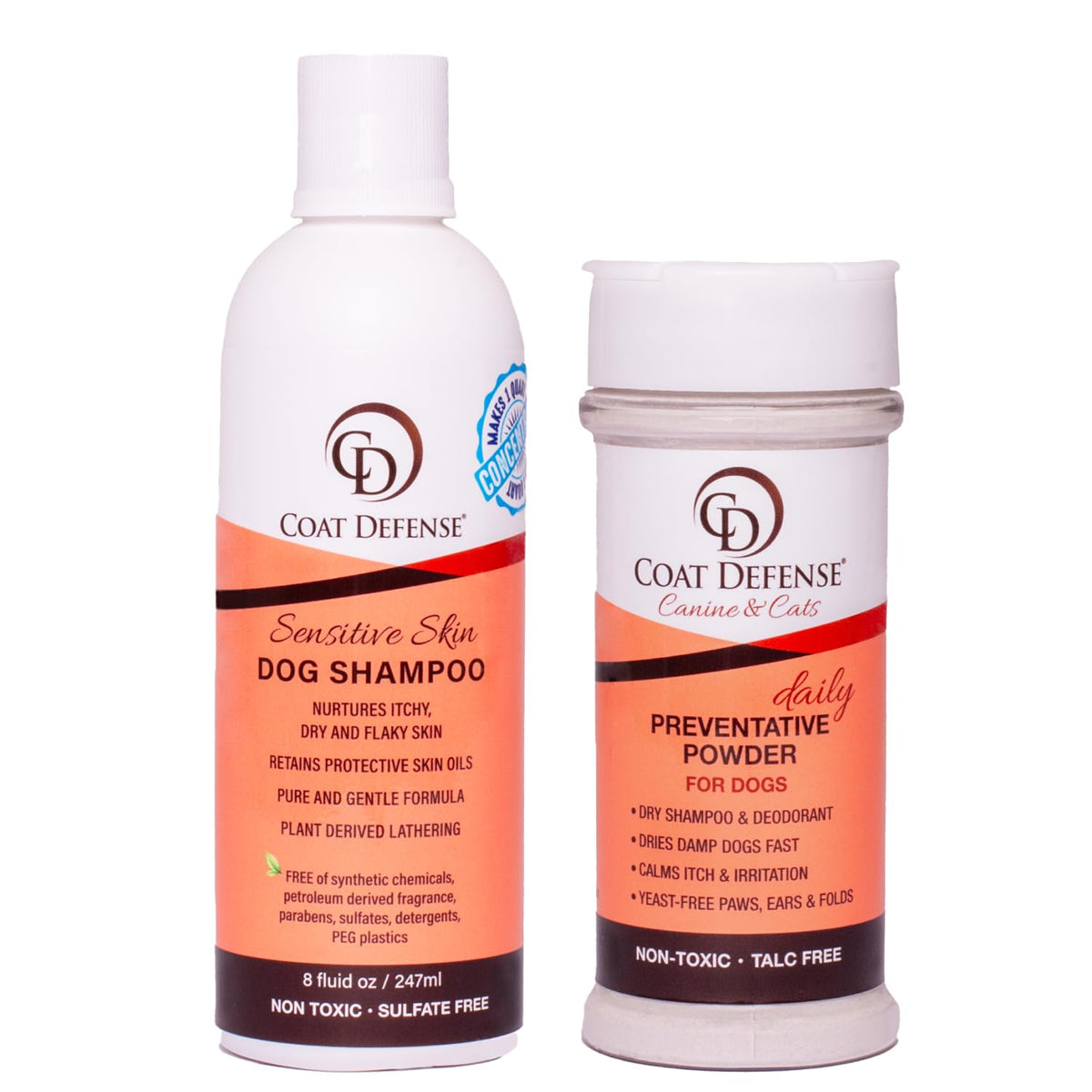 COAT DEFENSE polvos para patitas: ayuda a prevenir irritación y mal olor.
