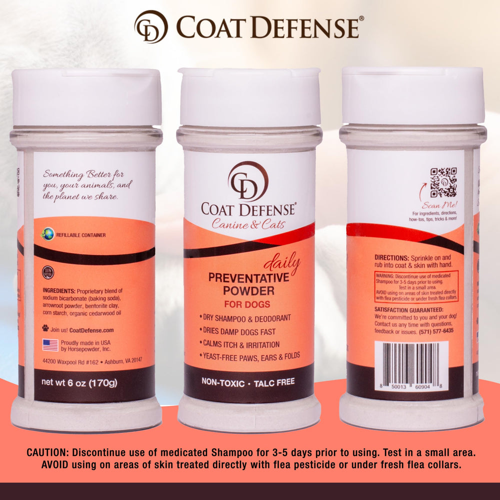 COAT DEFENSE tratamiento duo levadura: combate humedad y olor de forma suave.