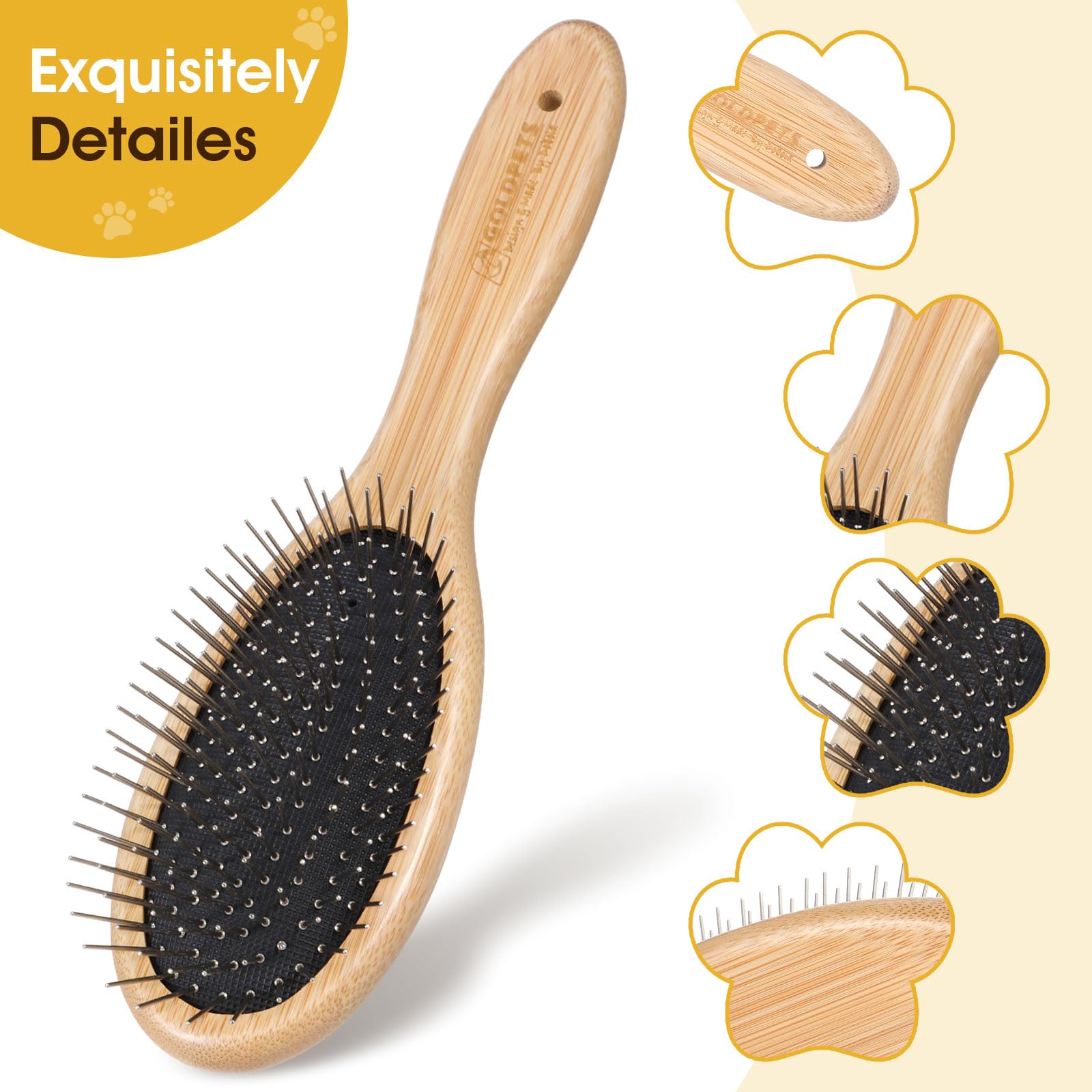 Cobee cepillo pin para pelo largo, desenreda y reduce enredos con puntas de 20 mm.