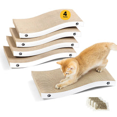 Coching rascador mediano de doble cara con empaque para varios gatos