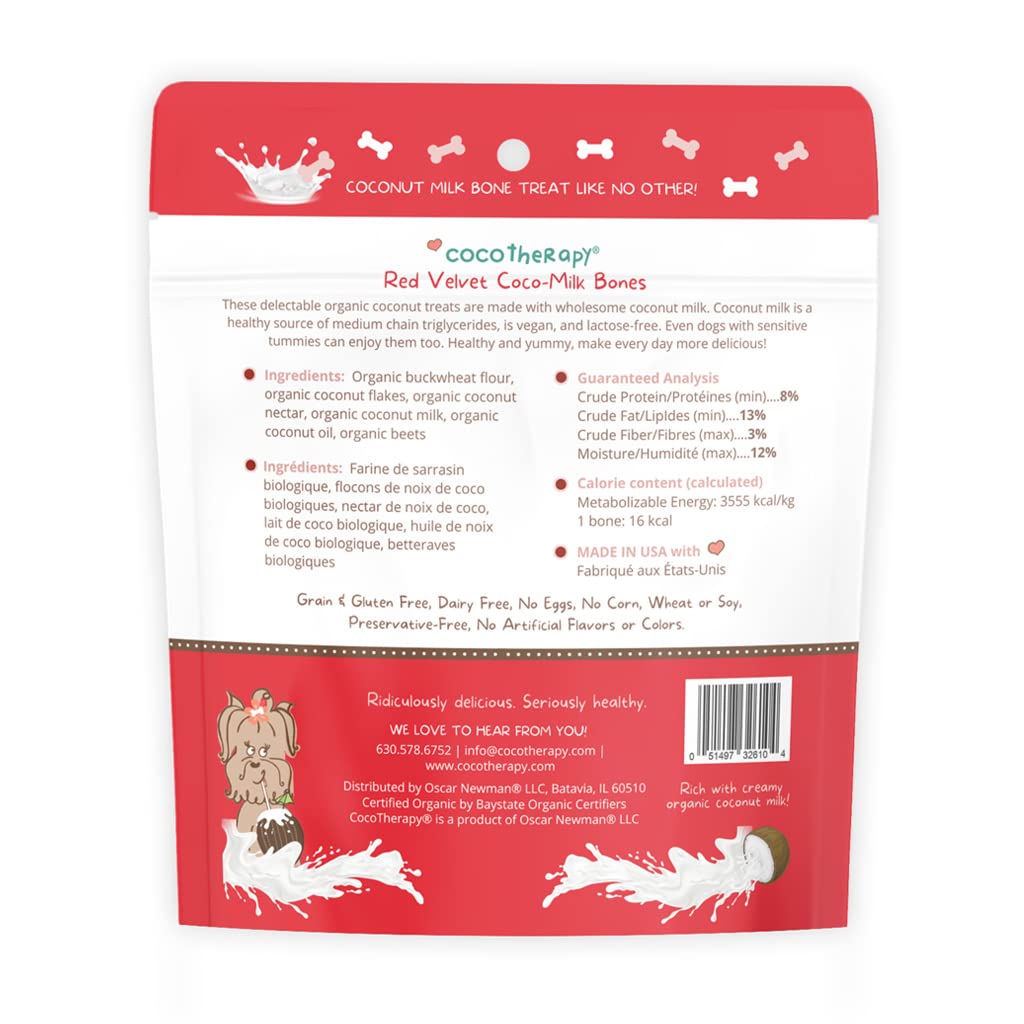 CocoTherapy Coco-Milk Bones Rojo Tercielo servir-en-bol, momento de juego.