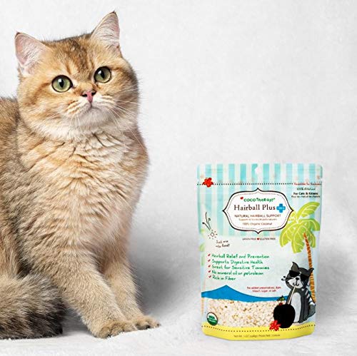 CocoTherapy Hairball Plus Fiber textura del polvo disuelve en agua