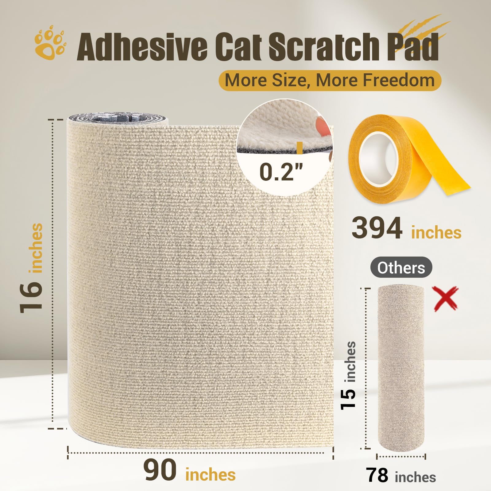 COCTN protector con adhesivo doble se mantiene en su sitio