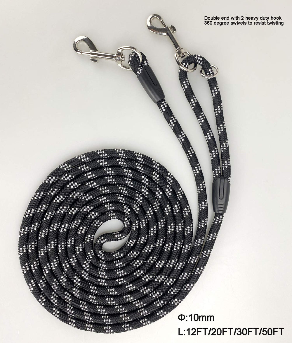 Codepets cuerda para perro extensible de 50 pies, perfecto para juego y recall al aire libre.