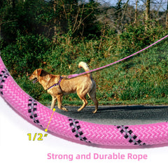 Codepets mango de silicona rosa cómodo para agarre suave durante paseos.