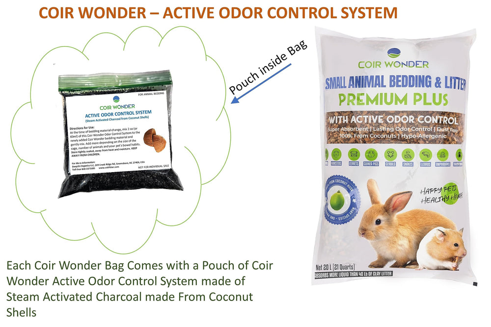 Coir Wonder sustrato versátil para mascotas y reptiles en jaulas.