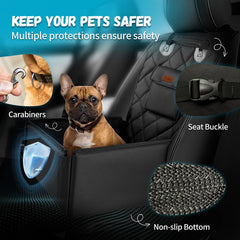 Cokiki asiento perro pequeño, bolsillos de almacenamiento para juguetes y snacks.
