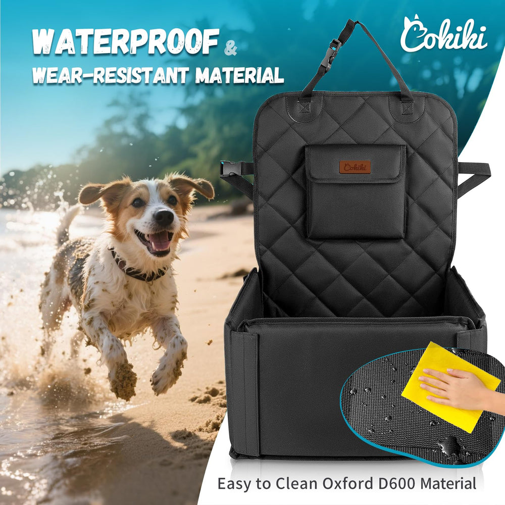 Cokiki asiento perro pequeño, plegado compacto para guardar cuando no se usa.