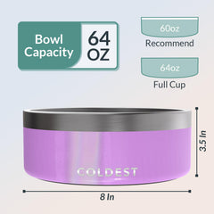 The Coldest Water colddogbowl a prueba de derrames en escena de comida.