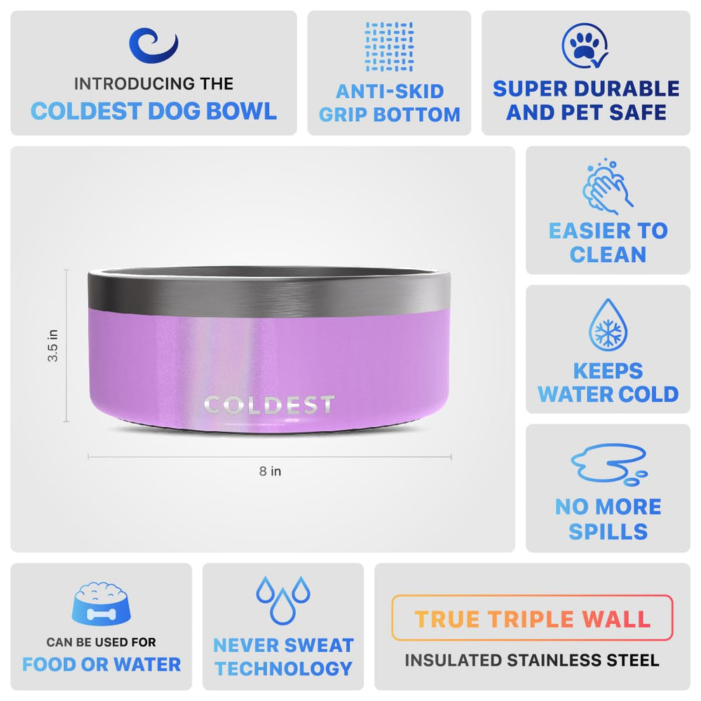 The Coldest Water colddogbowl apto para lavavajillas facilita la limpieza.