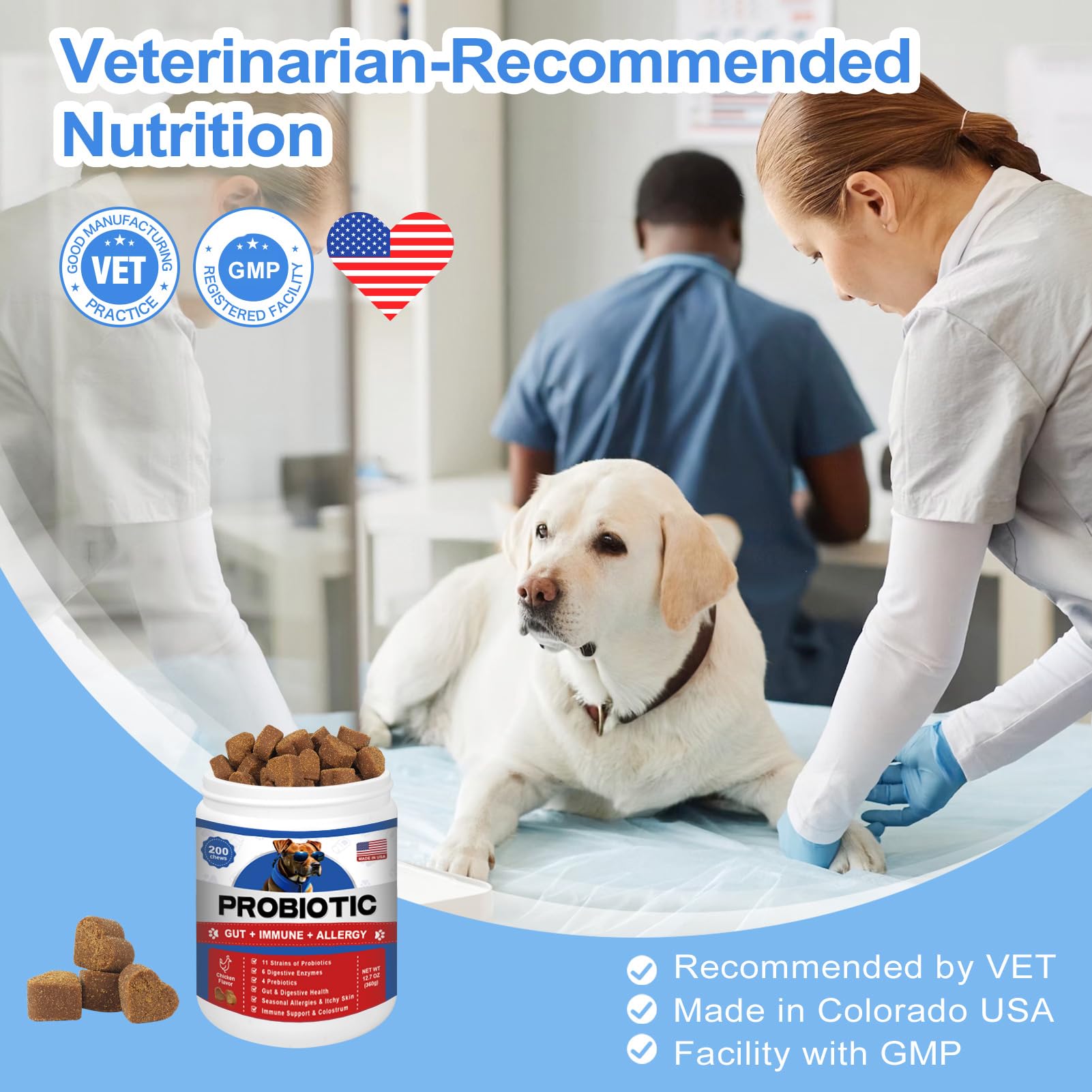 ColEaze probióticos para perros etiqueta frontal diseño y confianza