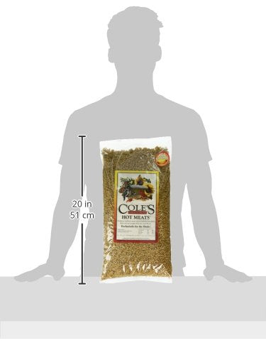 Cole's Hot Meats: alimento 100% natural para aves, compatible con comederos y facilita la alimentación.