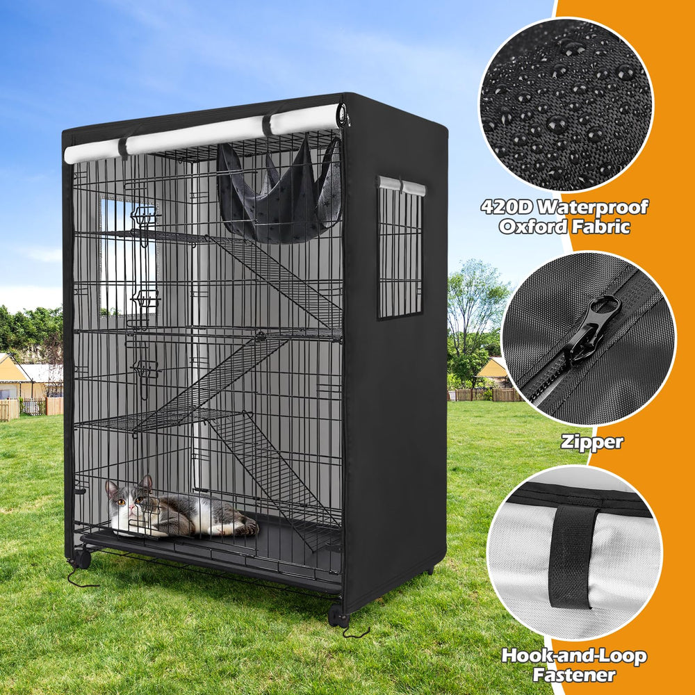 Colewin Catio Cover con cremalleras frontales dobles para un acceso sencillo.