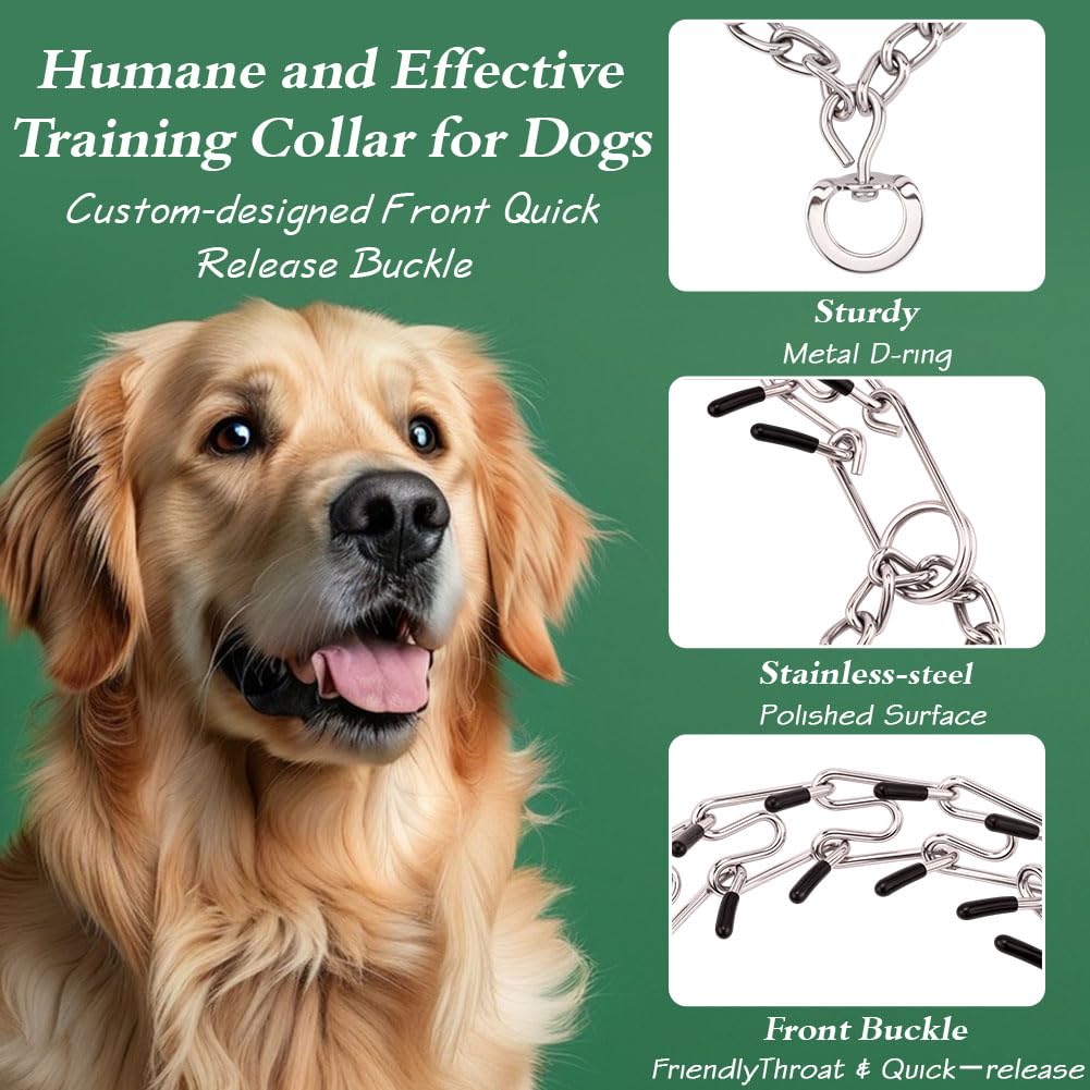 Collar de púas para perros, acero resistente y duradero frente al agua